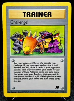 CHALLENGE! 74/82 MP Cool Machamp Snorlax Hitmonlee Art Team Rocket Pokemon Card! - Image 1