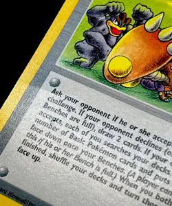 CHALLENGE! 74/82 MP Cool Machamp Snorlax Hitmonlee Art Team Rocket Pokemon Card! - Image 3
