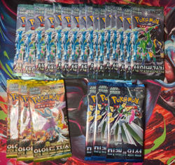Lot of 22 Korean Pokemon Packs (Cyber Judge, Future Flash, Wild Force) - Image 1