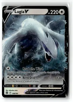 Lugia V ⭐ 138/195 Holo Rare V Silver Tempest 2022 Pokemon NM - Image 1