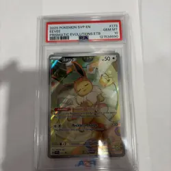 2025 Pokemon PSA 10 Eevee #173 Prismatic Evolutions ETB Black Star Promo Gem MT - Image 1
