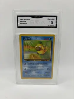 Psyduck 53/62 Fossil Pokemon 1999 GMA 10 Gem Mint - Image 1