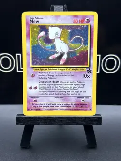 Mew #9 Holo Black Star Promo Rare Vintage 2000 Pokemon TCG WOTC SWIRL LP - Image 2