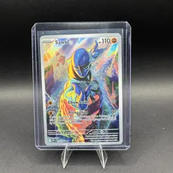 Sawk Pokemon White Flare 130/086 Illustration Rare Full Art Holo SV NM - Image 1