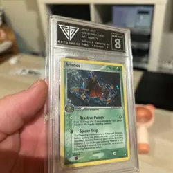 Getgraded 8 | Ariados #2/115 | 2005 Pokemon EX Unseen Forces Holo - Image 2