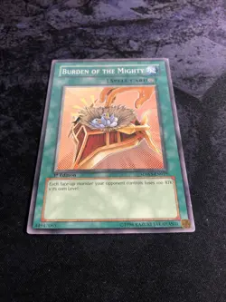 Yu-Gi-Oh Card - SDWS-EN019 - BURDEN OF THE MIGHTY (common) - NM/Mint - Image 1
