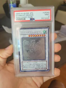 PSA 9 YuGiOh Japanese Ghost Rare Stardust Dragon TDGS-JP040 - Image 2