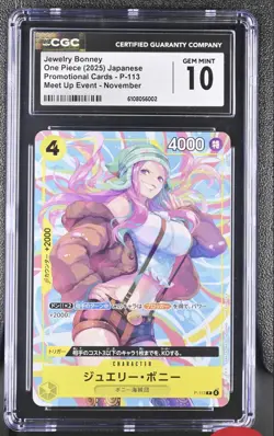 Jewelry Bonney P-113 Promo One Piece Card Game Japanese CGC 10 - Image 1