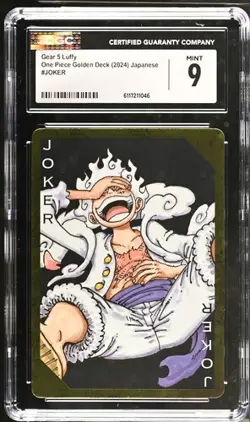 2024 ONE PIECE JAPANESE GOLDEN DECK GEAR 5 LUFFY JOKER CGC 9 MINT - Image 1
