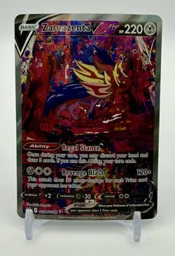 Zamazenta V GG54/GG70 Crown Zenith Galarian Gallery Pokemon Card NM - Image 1
