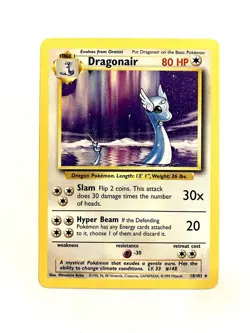 Dragonair #18/102 WOTC Base Set Unlimited Rare Pokemon TCG Card LP - Image 1