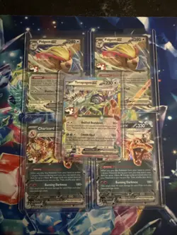 2x Charizard ex, 2x Pidgeot ex, 1x Terapagos ex Prize Pack Pokemon Cards - Image 1