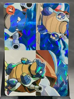 Dugtrio & Blastoise 1996 Japan Pokemon Vending Machine Sticker Card #71 - Image 2