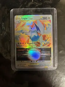 Pokemon Lugia VSTAR 139/195 Ultra Rare Full Art Holo Silver Tempest Card - Image 1