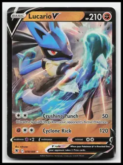 Lucario V 078/189 Ultra Rare SWSH10: Astral Radiance Pokemon Card - Image 1