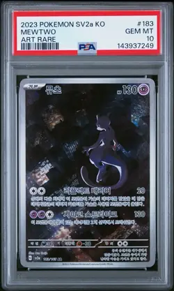 PSA 10 Mewtwo 183/165 SV2a 151 Art Rare Korean Pokemon Card GEM MINT - Image 1