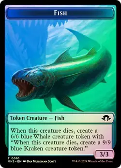 Fish Token FOIL - 0010 - Modern Horizons 3 MH3 MTG - Image 1