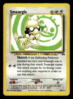 Smeargle 30/75 Rare Neo Discovery Pokemon Card - Image 1