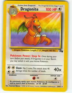 Dragonite - 19/62 Fossil Set - Pokemon TCG - 1999 - Image 1