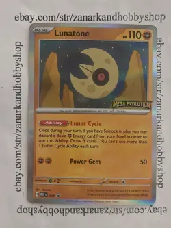 Pokemon Lunatone MEP EN 004 Black Star Promo NM - Image 1