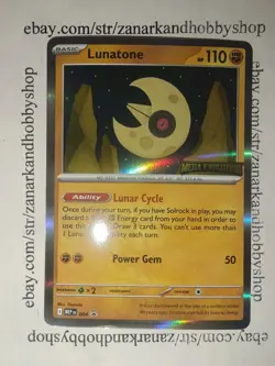Pokemon Lunatone MEP EN 004 Black Star Promo NM - Image 2