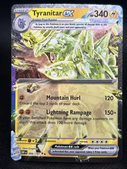 Tyranitar ex 066/197 SV03: Obsidian Flames Holo Pokemon TCG NM - Image 1