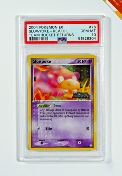 Pokemon PSA 10 Slowpoke #76 Reverse Foil EX Team Rocket Returns 2004 English - Image 1