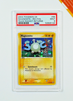 Pokemon PSA 9 Magnemite #66 Rev Foil EX Team Rocket Returns 2004 English - Image 1