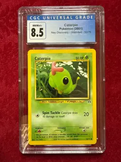Pokemon TCG Caterpie 53/75, Neo Discovery CGC 8.5 - Image 1