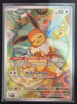Pokemon Prismatic Evolutions Black Star Promo Eevee 173 NM - Image 1