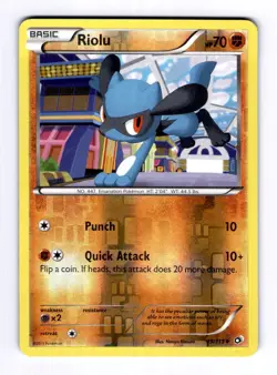 Riolu Legendary Treasures #79 (2013) Uncommon Reverse Holo NM Pokemon - Image 1