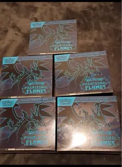 Pokemon Elite Trainer Box Mega Evolution Phantasmal Flames Lot of 5 - Image 1