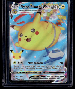 POKEMON FULL ART FLYING PIKACHU VMAX 007/025 ULTRA RARE CELEBRATIONS 2021 LP-NM - Image 1