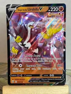 Single Strike Urshifu V Ultra Rare Holo Pokemon TCG Battle Styles 085/163 NM - Image 1