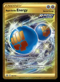 Rapid Strike Energy 182/163 Secret Rare Battle Styles Pokemon Card - Image 1