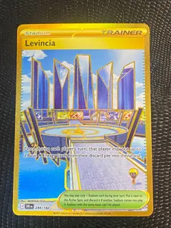 Pokemon TCG Trainer Card Levincia Stadium Gold, 244/182 Destined Rivals - Image 1