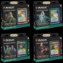 MTG Lord of the Rings LOTR Commander Deck Set – 4-Deck Set SEALED CASE! 195166205052 - Image 1