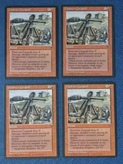 MTG 4x Dwarven Catapult x4 LP Fallen Empires Magic Playset - Image 1