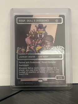 Bebop, Skull & Crossbones, MTG (Borderless) (Surge Foil) - Pixel Art - TMC - NM - Image 1