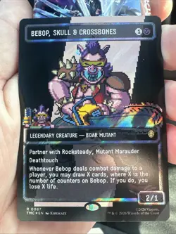 Bebop, Skull & Crossbones, MTG (Borderless) (Surge Foil) - Pixel Art - TMC - NM - Image 2