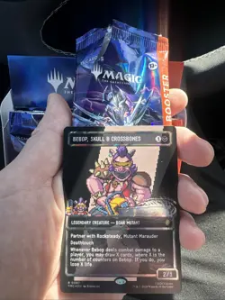 Bebop, Skull & Crossbones, MTG (Borderless) (Surge Foil) - Pixel Art - TMC - NM - Image 3