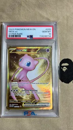 PSA 10 Mew ex Hyper Rare 205/165 Pokemon Card Scarlet & Violet 151 2023 PSA10 - Image 1