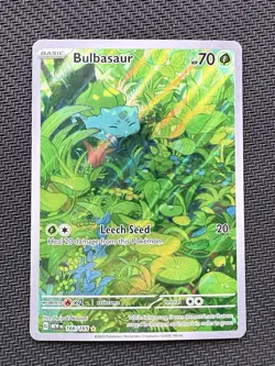 Pokemon TCG Bulbasaur Scarlet & Violet 151 Art Rare Card 166/165 LP - Image 1