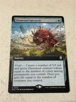 mtg borderless Elemental Spectacle, Lorwyn Eclipsed Commander, unplayed - Image 1