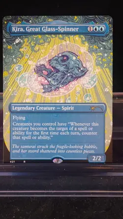 Kira, Great Glass-Spinner (Borderless) Secret Lair Drop Regular - Image 1