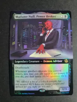 Madame Null, Power Broker (Extended Art Foil) Rare MTG Ninja Turtles - Image 1
