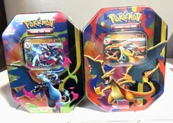 Pokemon TCG Mega Charizard EX Tins Set of 2 (X & Y) ✅ Sealed ✅ FREE SHIPPING - Image 2