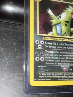 Pokemon TCG Tyranitar Holo Rare Card 12/75 Neo Discovery - Image 3