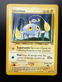 FREE SHIPPING Pokemon TCG Neo Genesis Chinchou #055/111 Common - Image 1