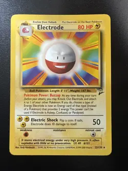 FREE SHIPPING Pokemon TCG - ELECTRODE (2nd EDITION) - 25/130 - RARE - WOTC - Image 1